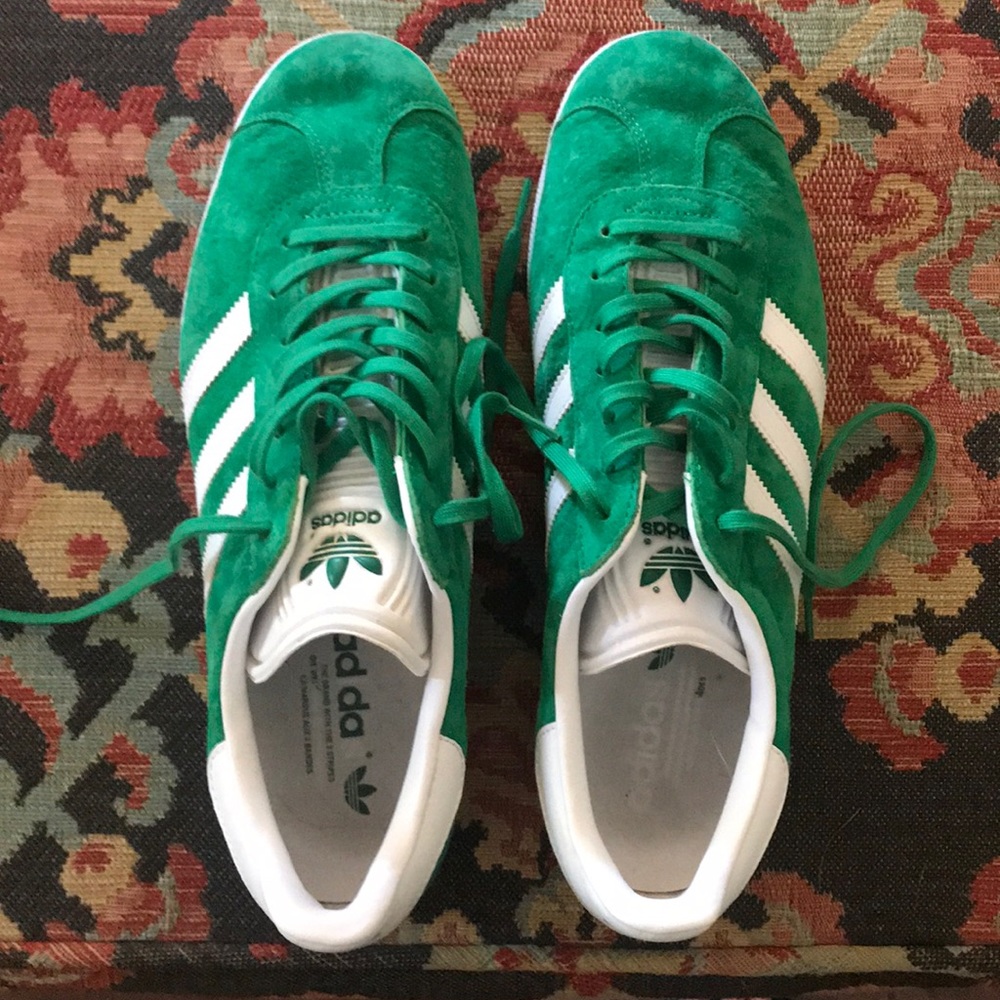 Men’s adidas green and white 11 1/2
